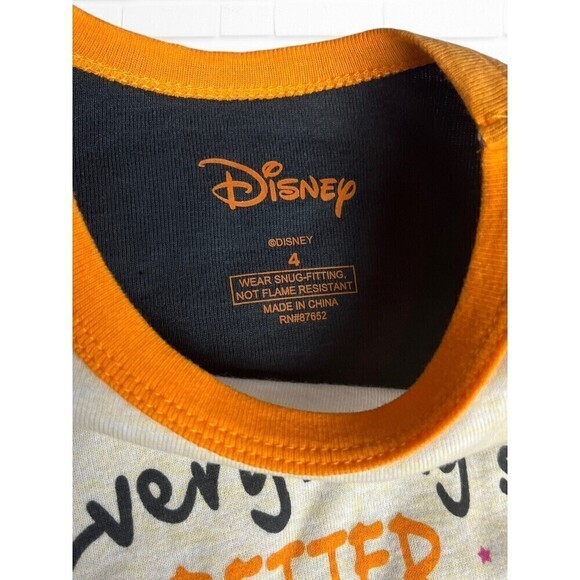 Minnie Mouse Girls Pajama Set Size 4 Halloween Everythings Better With‎ Magic - Picture 6 of 10